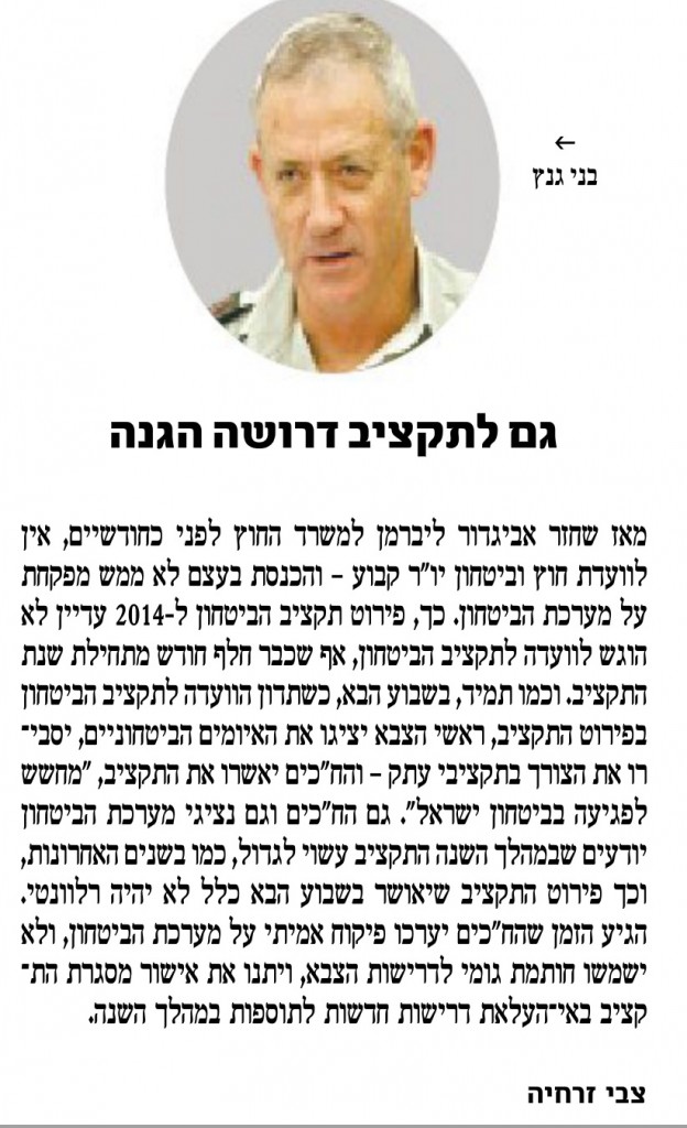 תקציב הבטחון ועדה