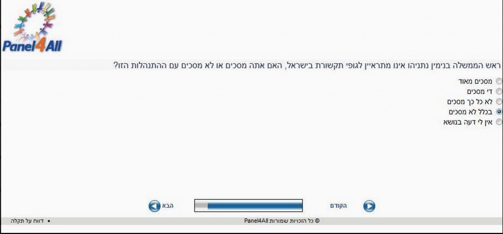 סקר ראש הממשלה לא מתראיין